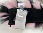 Cute Fluffy Pink Black Collar Fur fox for coat parka hood 75 cm  Handmade Products - Image 4