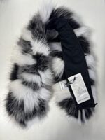 Fluffy Collar White Silver Fur Fox for winter coat parka hood 75 cm Mens and Womens  Handmade Products - Image 6