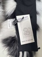 Fluffy Collar White Silver Fur Fox for winter coat parka hood 75 cm Mens and Womens  Handmade Products - Image 4