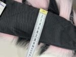 Cute Fluffy Pink Black Collar Fur fox for coat parka hood 75 cm  Handmade Products - Image 7