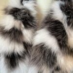 Fluffy Collar White Silver Fur Fox for winter coat parka hood 75 cm Mens and Womens  Handmade Products - Image 2