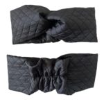 Black Puffer Guilted Headband Winter Turban Hair Band Accessories Head Wraps for Women's Handmade Products
