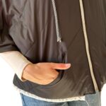 Puffer Cream Black Reversible Mid-Season Quilted Jacket with Hood  Handmade Products - Image 7