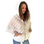 Puffer Cream Black Reversible Mid-Season Quilted Jacket with Hood  Handmade Products - Image 3