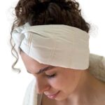 Ivory Puffer Guilted Headband Winter Turban Hair Band Accessories Head Wraps for Women's  Handmade Products