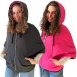 Puffer Hood Black Hot Pink Reversible Mid-Season Quilted Jacket with Hood  Handmade Products