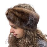 Mink Fur Headband Winter Fur Turban for Women Handmade Products - Image 2
